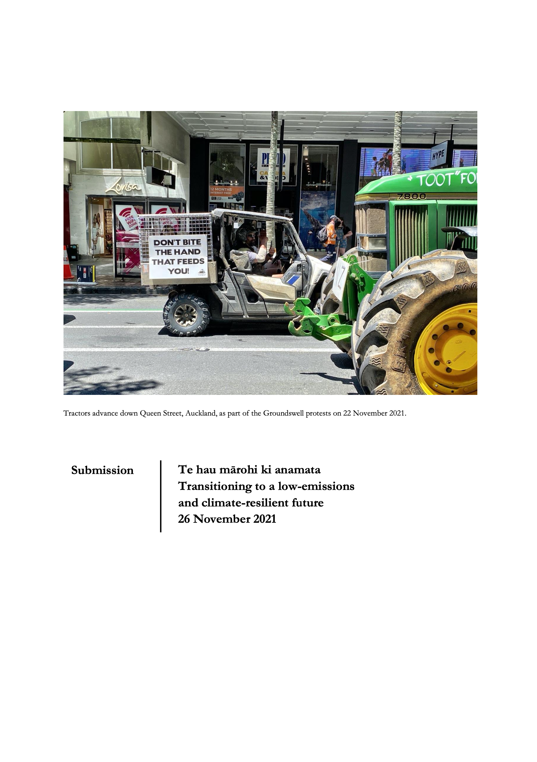 Submission 2021/07 – Te hau mārohi ki anamata – Transitioning to a low-emissions and climate-resilient future 